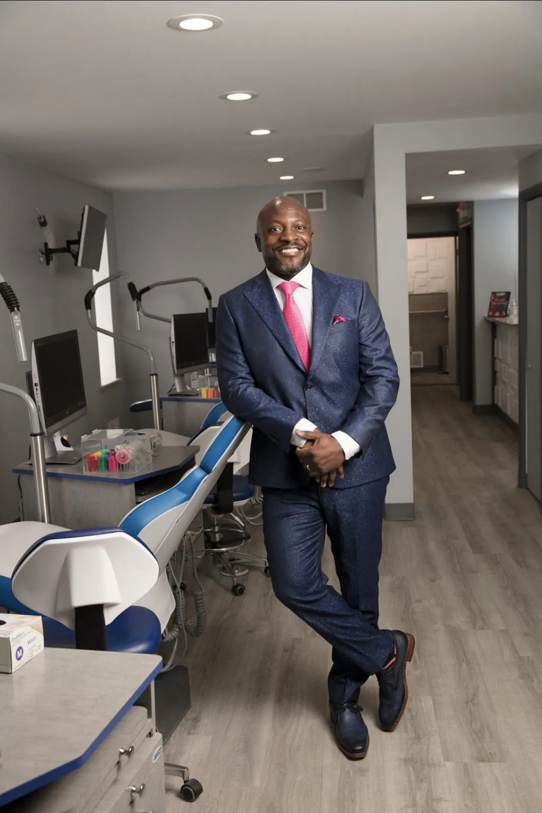 Dr. Kishawn Kole-James, board-certified orthodontist, in the treatment room at Superior Orthodontics in Metro Detroit, MI
